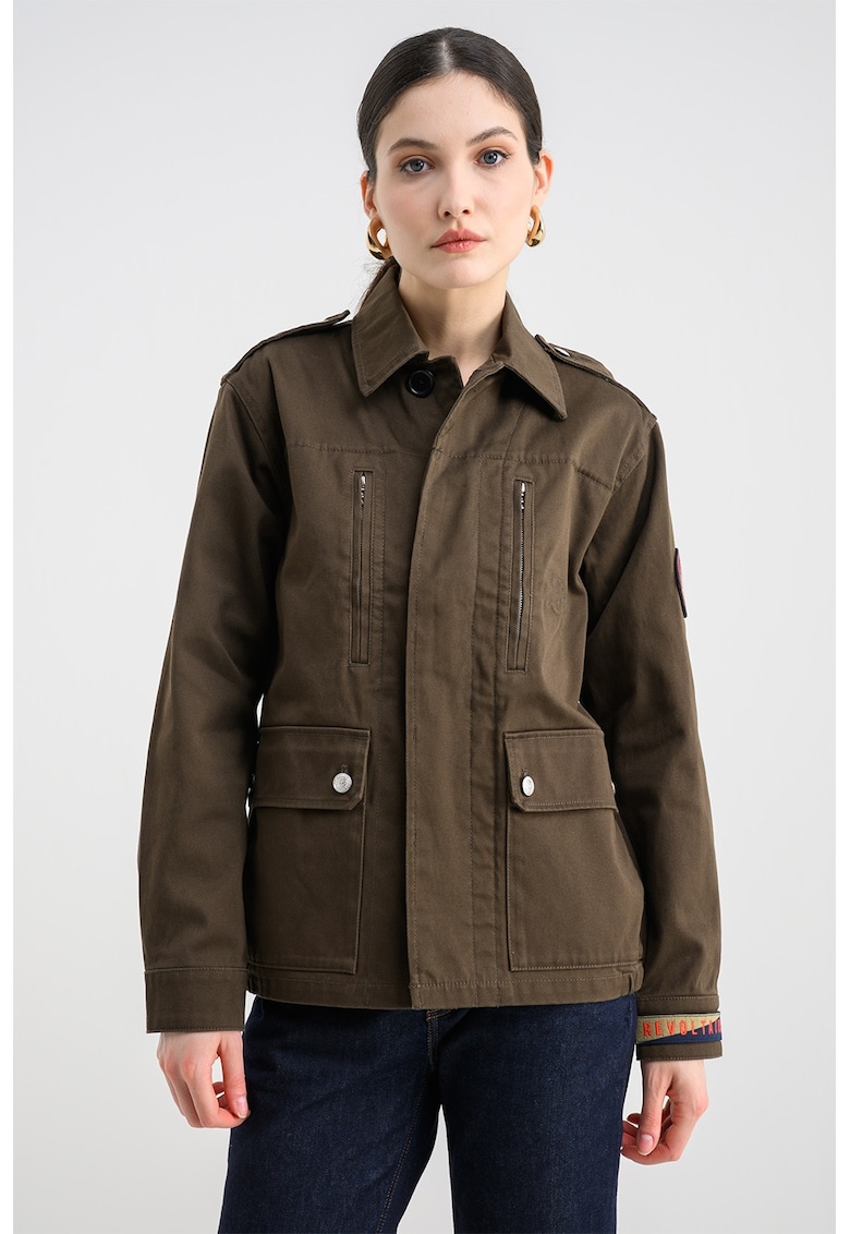 Jacheta-camasa din bumbac Kid - Kaki