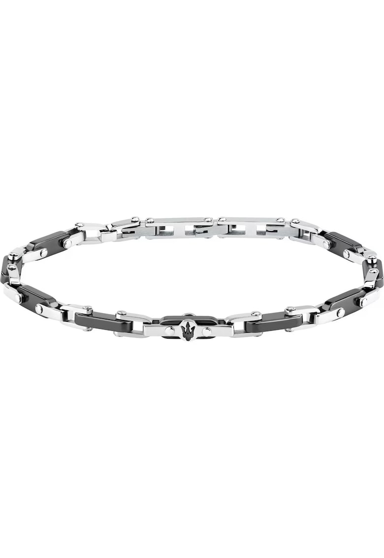 Bratara design modern - Negru/Argintiu