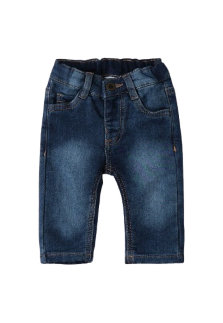 Blugi bebe din denim stretch - talie elastica - Albastru inchis