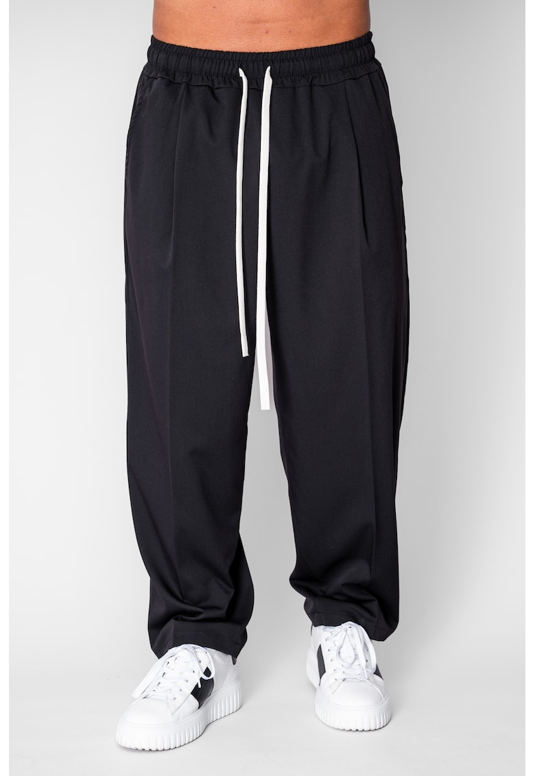 Pantaloni lungi Oversized Black 20692 - Negru