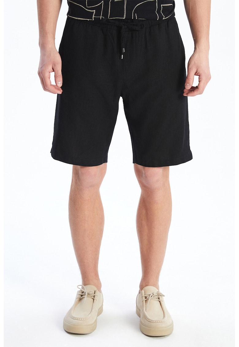 Pantaloni scurti cu snur - Negru