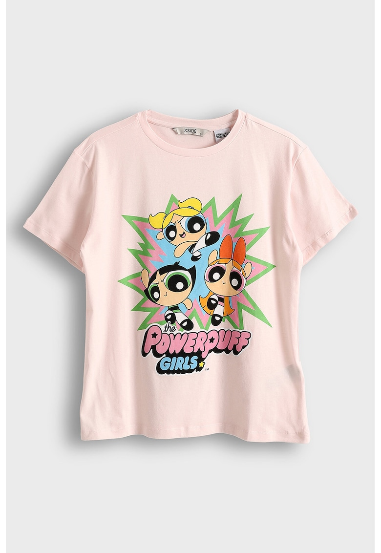 Tricou cu imprimeu ci desene - Galben/Portocaliu/Piersica