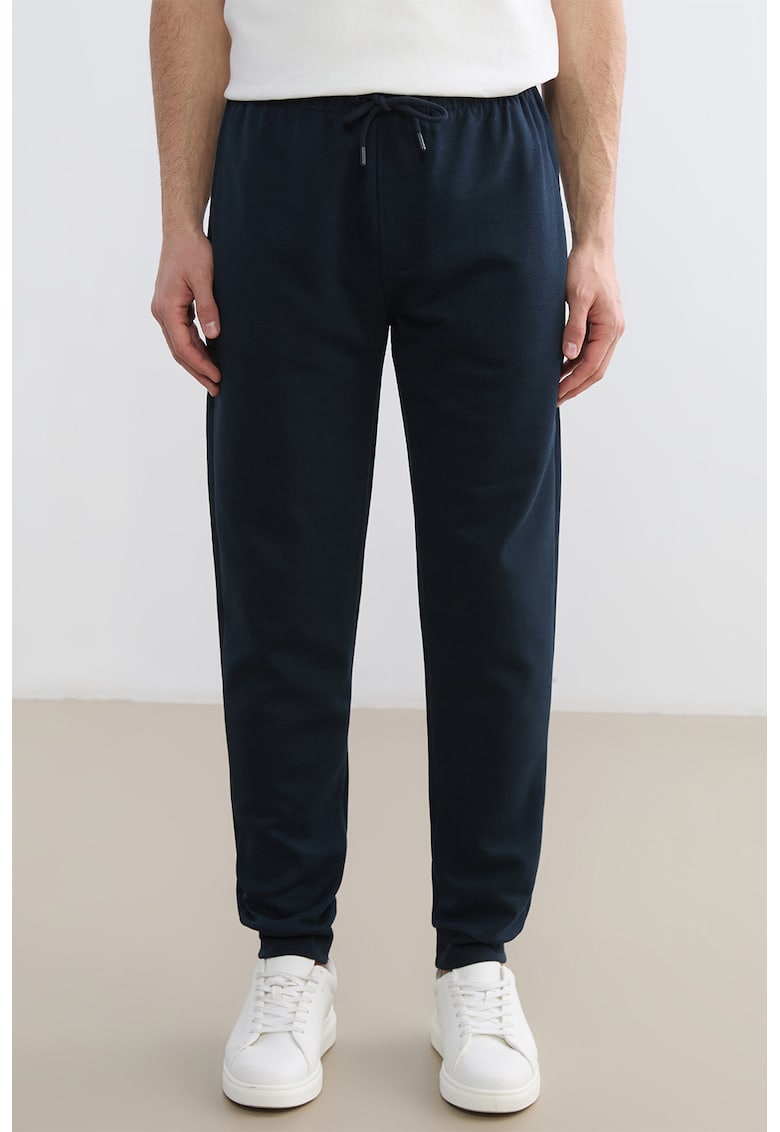 Pantaloni de trening cu snur de ajustare in talie - Albastru ultramarin