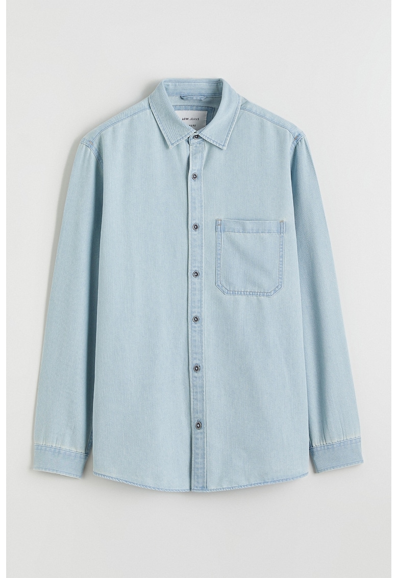 Camasa relaxed-fit din denim - Albastru deschis