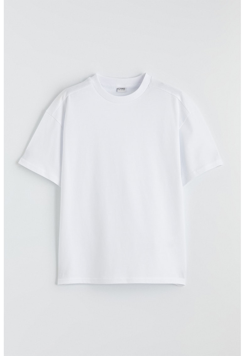 Tricou uni de bumbac - Alb