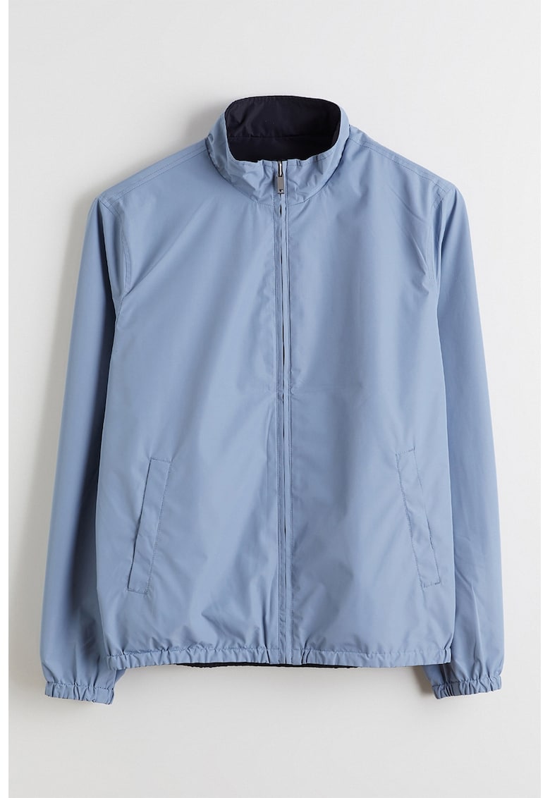 Jacheta reversibila cu buzunare laterale - Albastru deschis/Bleumarin