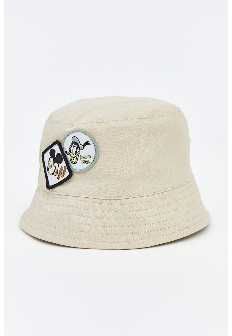 Palarie bucket cu aplicatie Mickey Mouse - Bej deschis