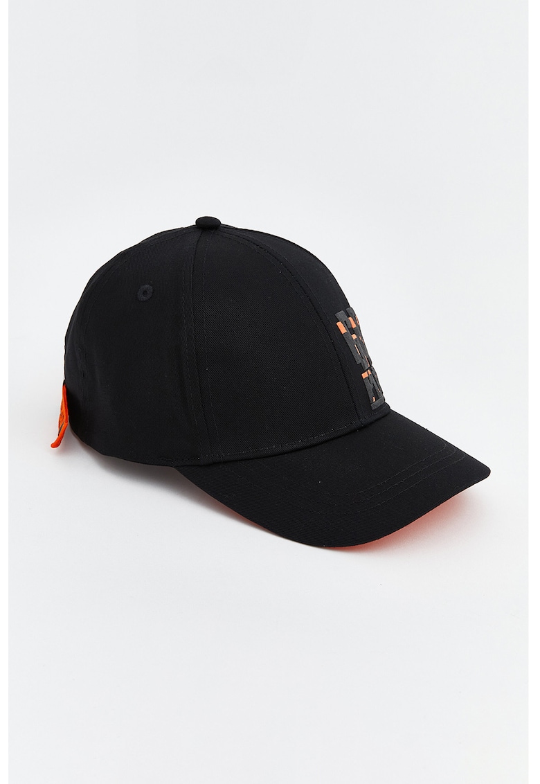 Sapca baseball cu imprimeu text - Negru