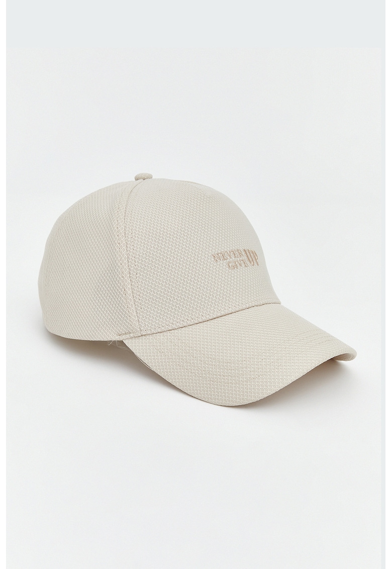 Sapca texturata cu velcro - Bej deschis