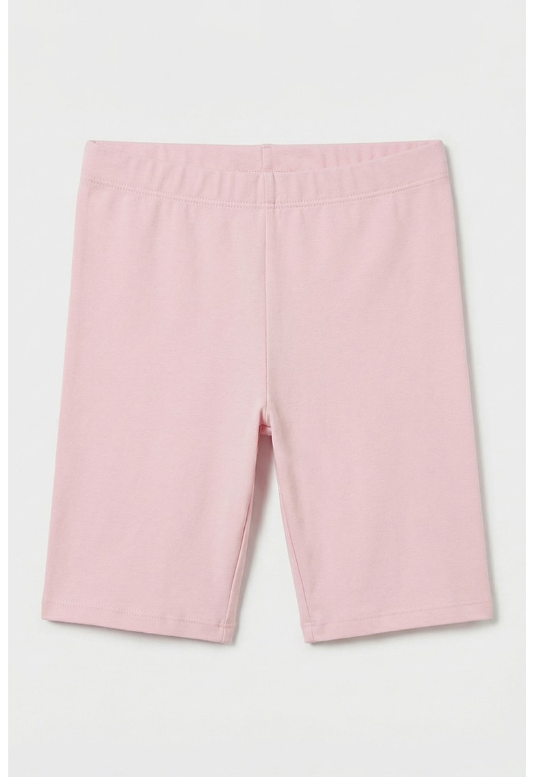 Colanti scurti striati - Roz pastel