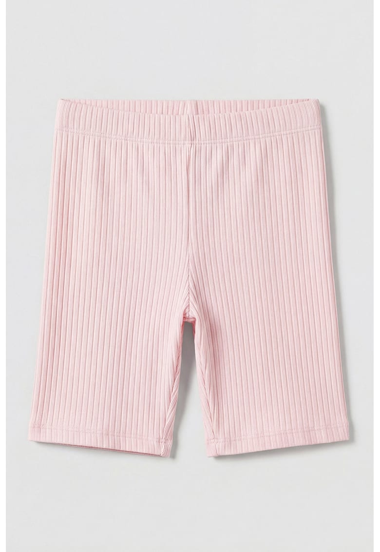 Colanti scurti cu striatii - Roz pastel