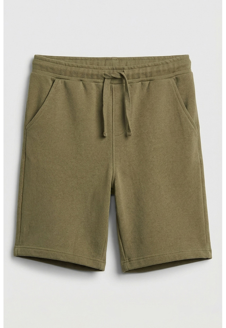 Pantaloni scurti sport cu terminatie rasucita - Kaki