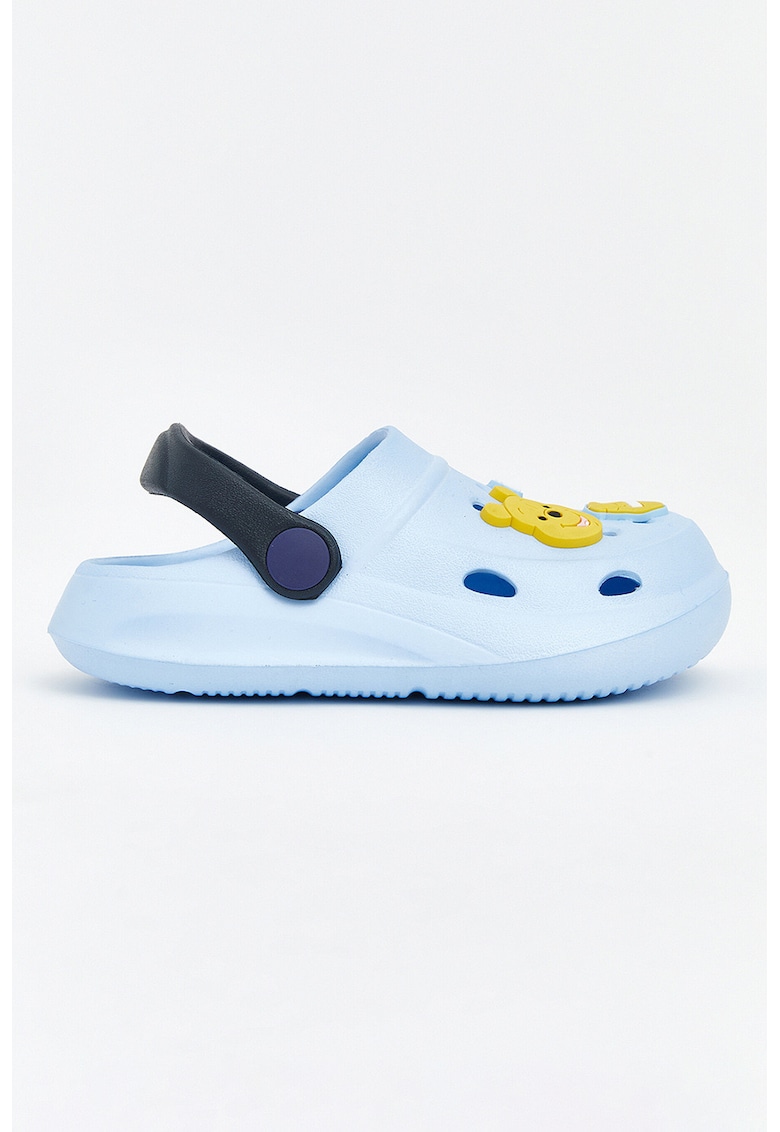 Saboti slingback cu imprimeu desene animate - Galben sofran/Portocaliu mandarina/Albastru deschis