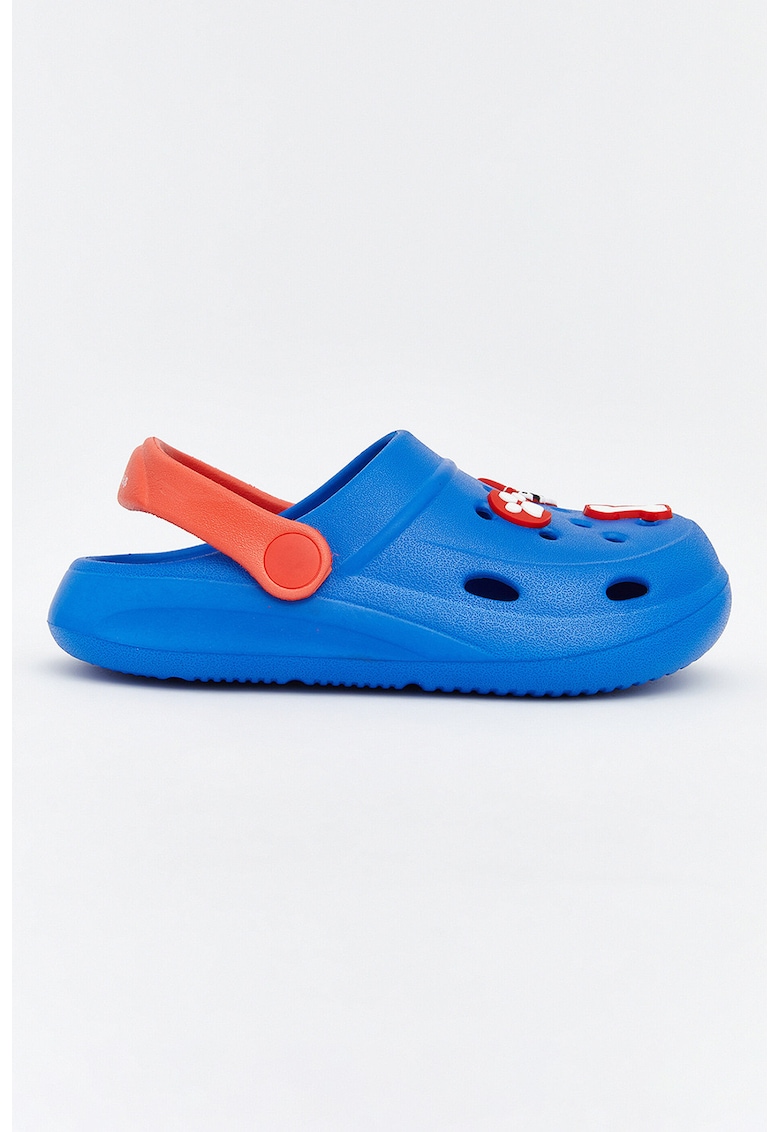 Saboti perforati cu bareta slingback - Rosu/Alb/Albastru royal