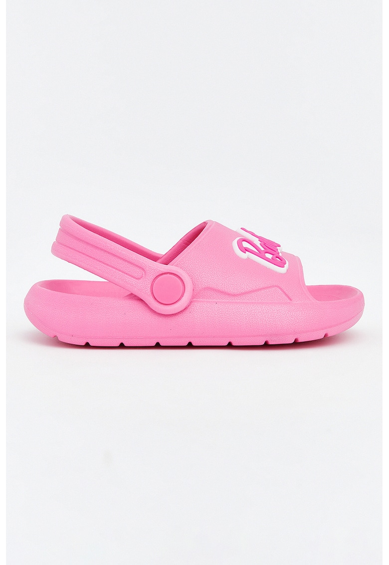 Sandale slingback cu imprimeu Barbie - Alb/Roz