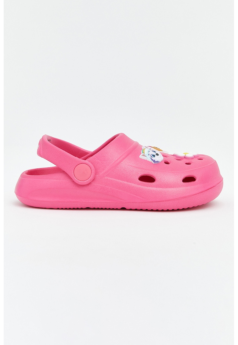 Saboti slingback cu imprimeu desene animate - Alb/Fucsia