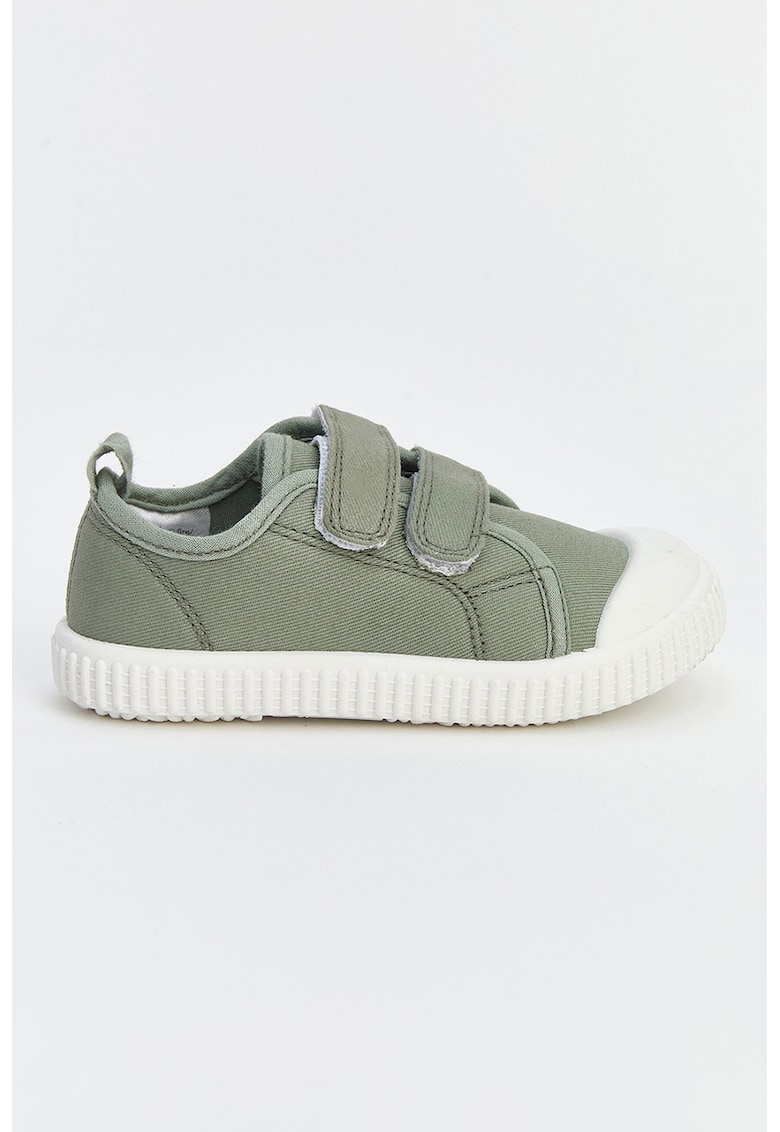 Tenisi din material textil cu velcro - Verde sparanghel