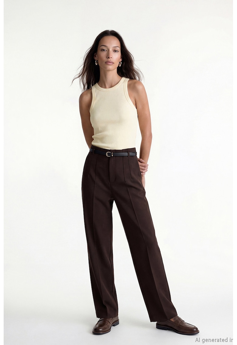 Top extra slim fit - Galben pal