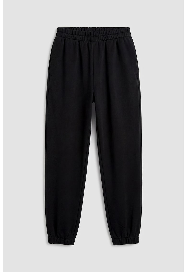 Pantaloni de trening regular fit cu talie elastica - Negru