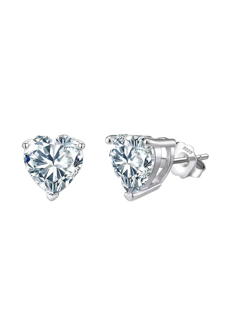 Cercei Inima Stud cu Zirconiu - Argint 925