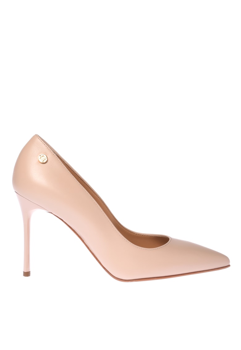 Pantofi stiletto de piele - Bej deschis - Baldinini - imagine 1