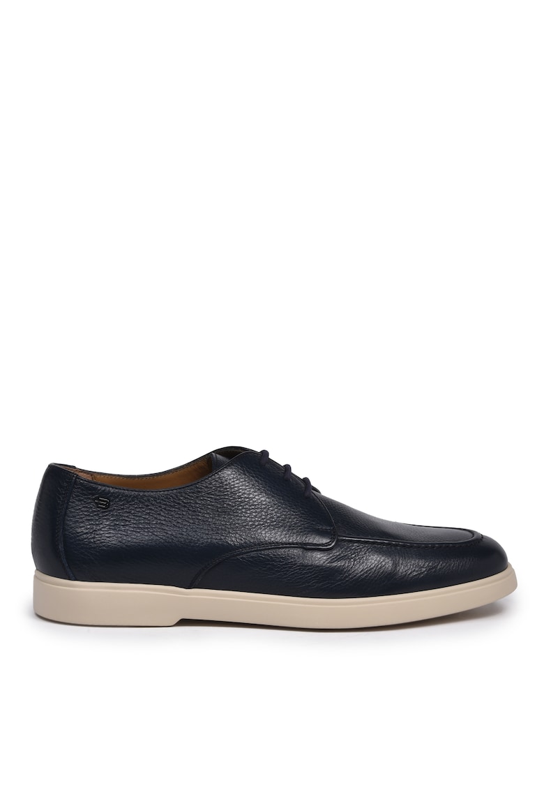 Pantofi de piele cu siret - Albastru ultramarin