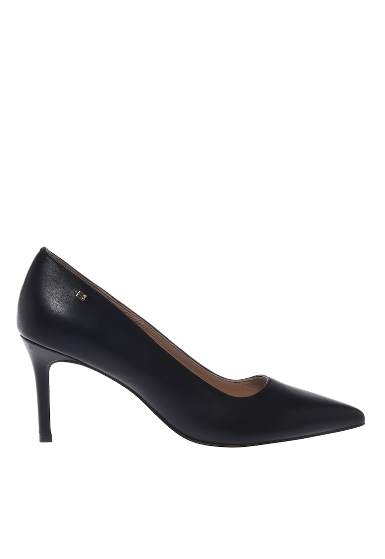 Pantofi de piele cu varf ascutit - Negru