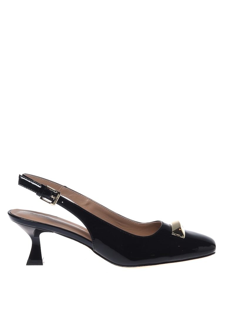 Pantofi slingback de piele - Negru
