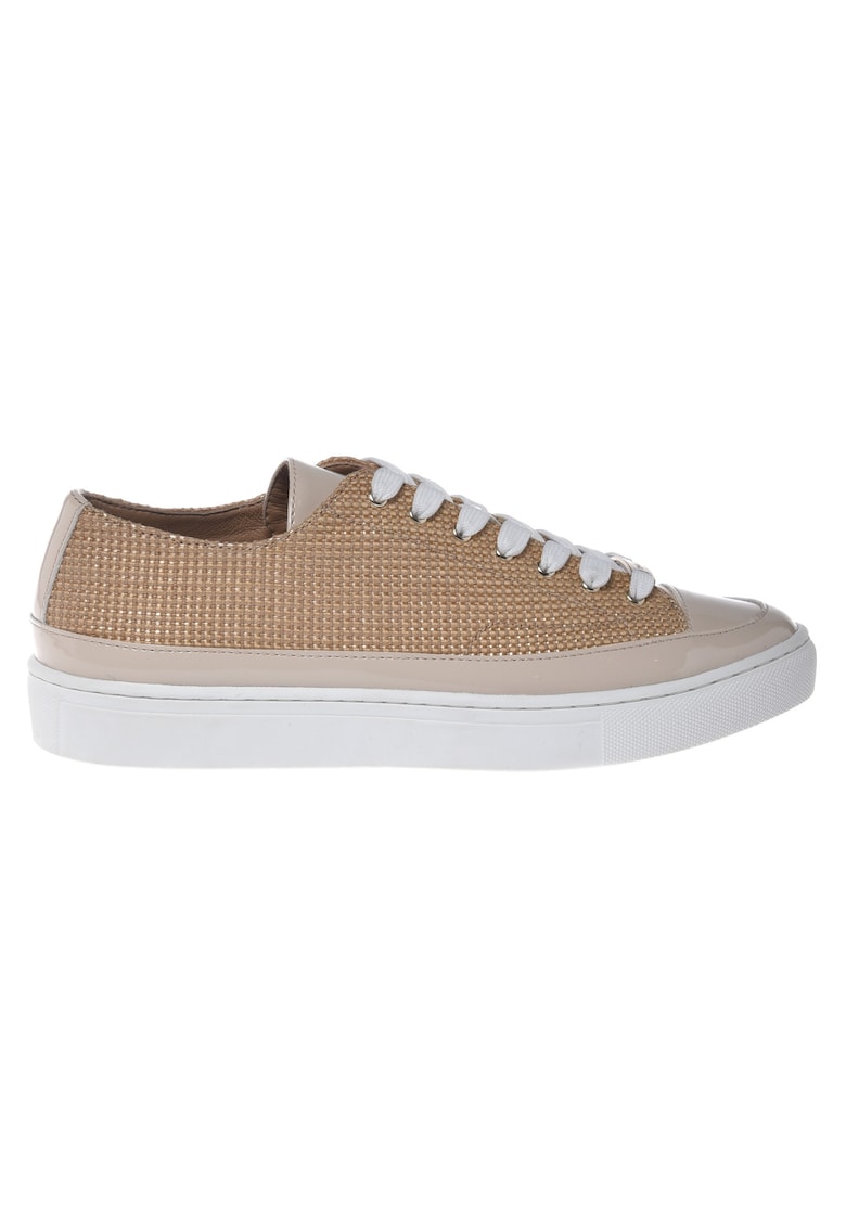 Pantofi sport low-cut unisex cu segment din tuid - Bej