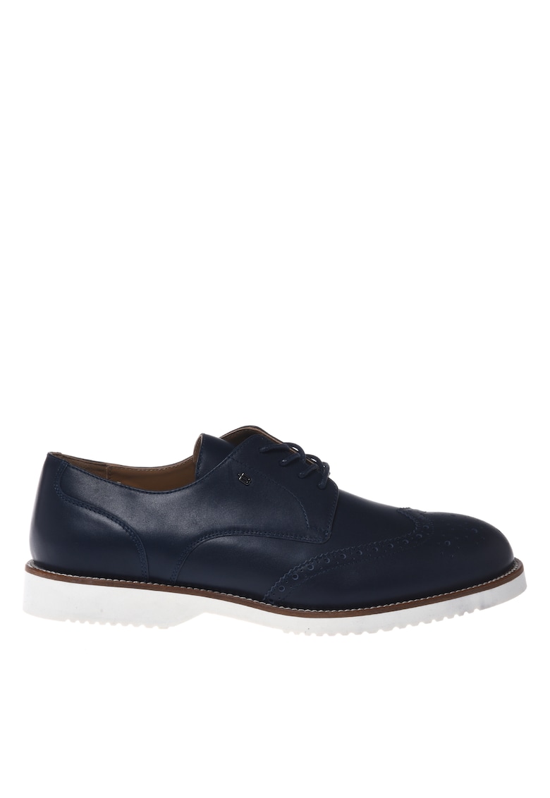 Pantofi Brogue de piele - Bleumarin