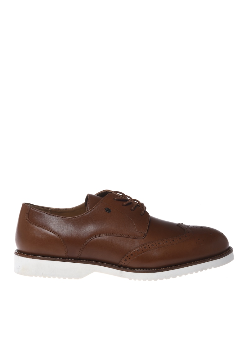 Pantofi Brogue de piele - Maro