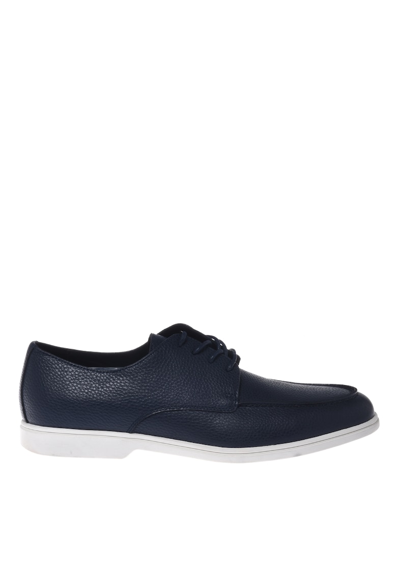 Pantofi Derby de piele - Bleumarin