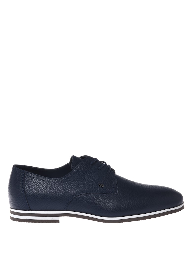 Pantofi Derby de piele - Albastru inchis
