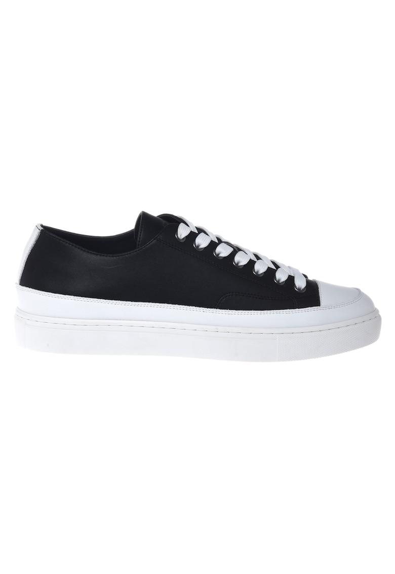 Tenisi low-cut de piele intoarsa - Negru