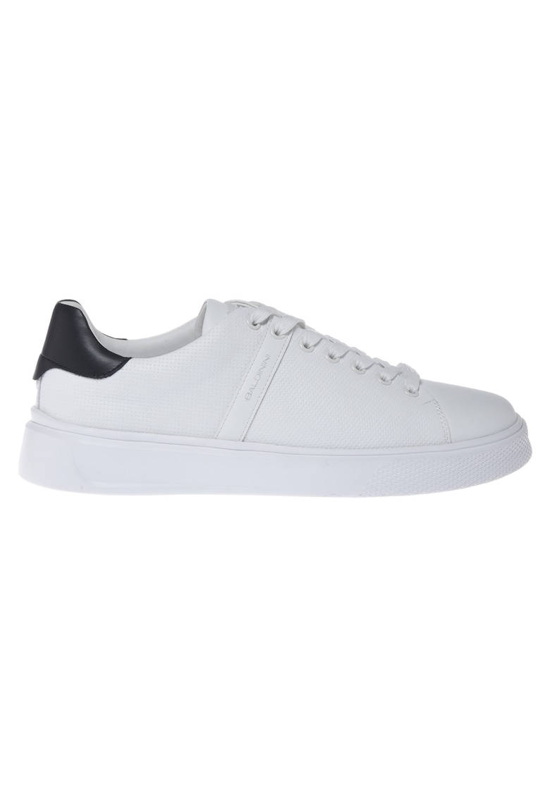 Pantofi sport uni de piele - Alb