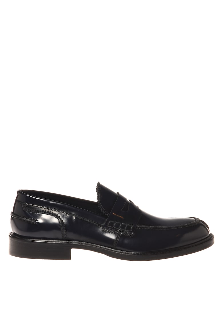 Pantofi loafer de piele cu talpa plata - Albastru ultramarin