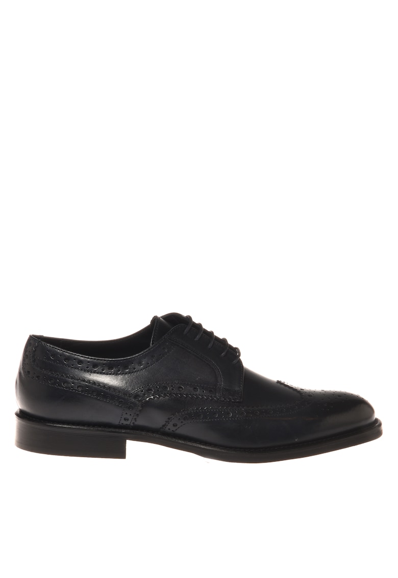 Pantofi Oxford din piele cu perforatii - Albastru ultramarin
