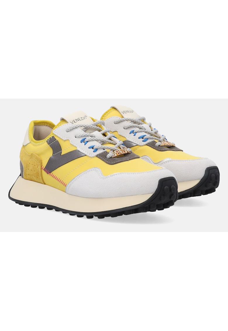 Pantofi sport cu insertii din material sintetic -