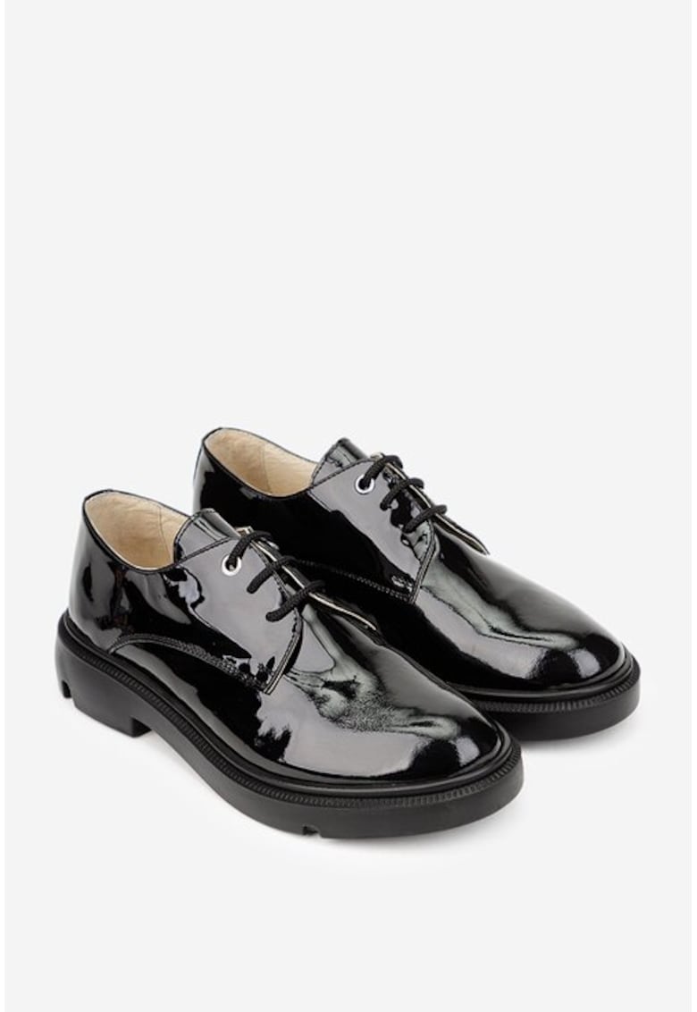 Pantofi dama din piele lucioasă - Negru