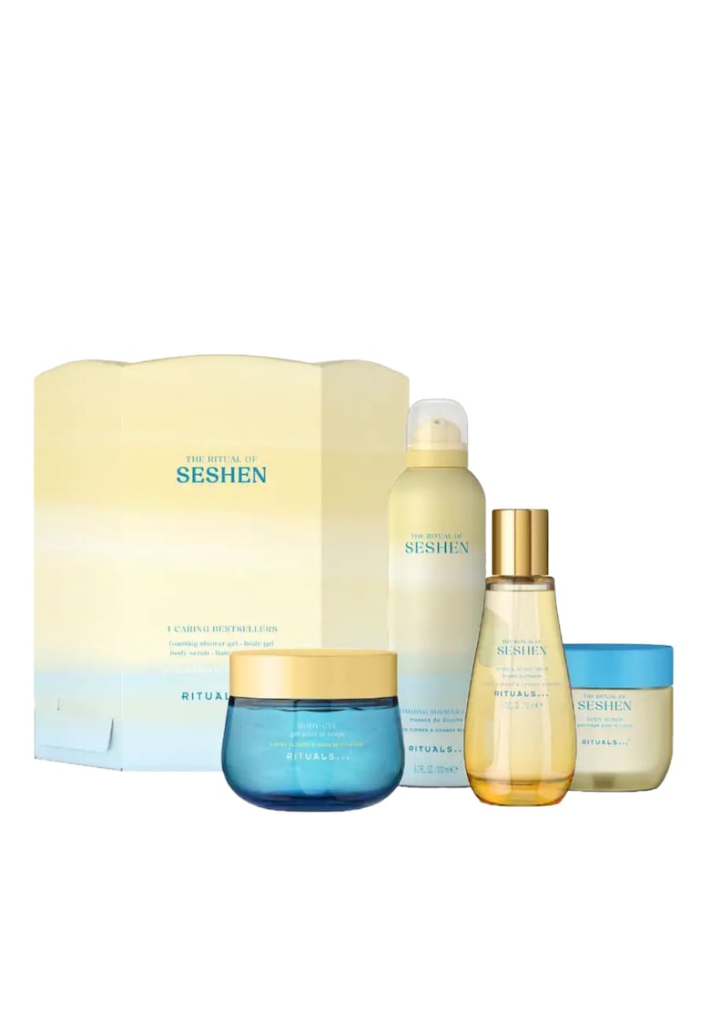 Set cadou The Ritual of Seshen - Spuma de dus 200 ml - Scrub 150g - Lotiune de corp 200 ml - Spray de corp 100 ml