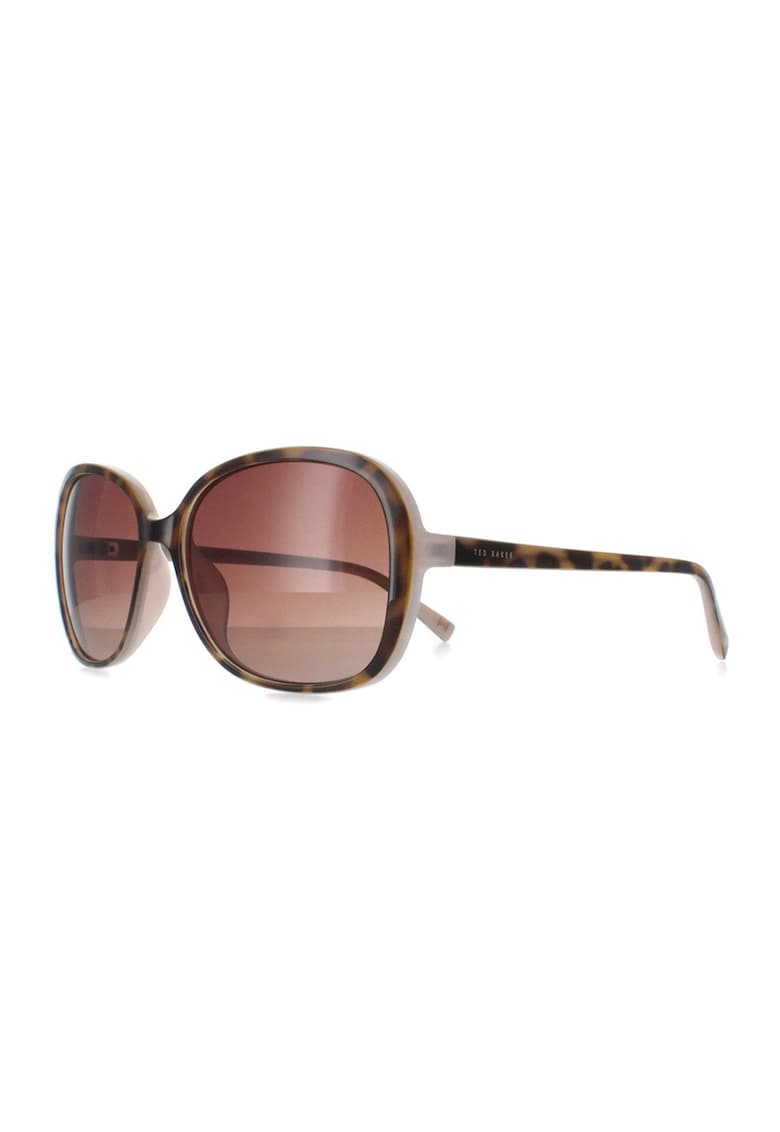 Ochelari de soare ovali cu lentile in degrade - Negru - Rosu stins -