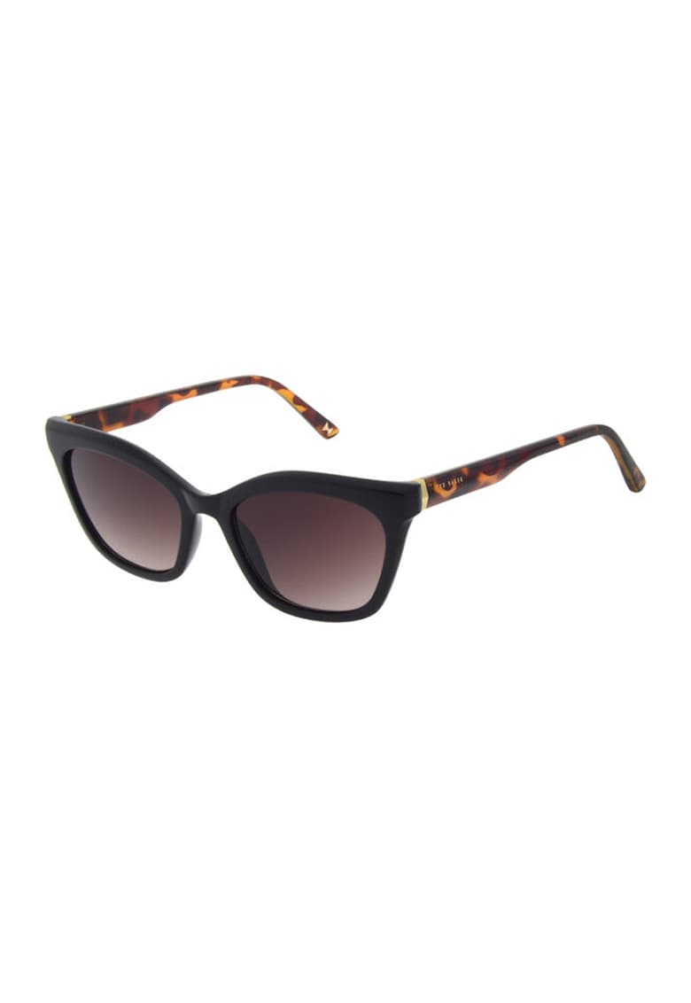 Ochelari de soare cat-eye cu lentile in degrade - Negru/Maro