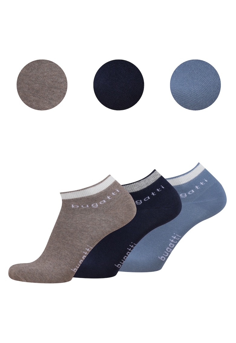 Sosete Scurte Barbati Set 3 Perechi - 6138 - Maro/Albastru