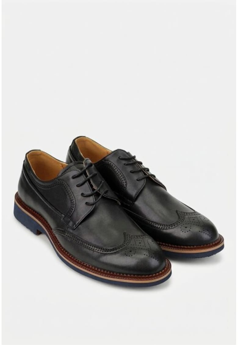 Pantofi barbati neagra piele naturala - Negru