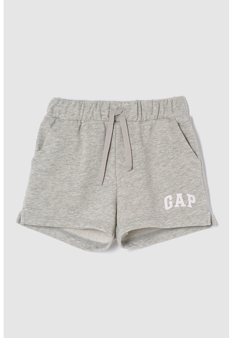 Pantaloni scurti cu talie ajustabila - Gri deschis melange