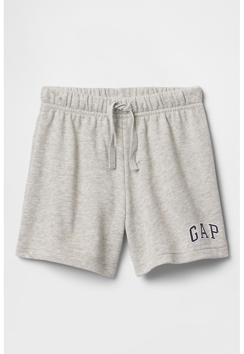 Pantaloni scurti cu talie ajustabila - Gri deschis melange