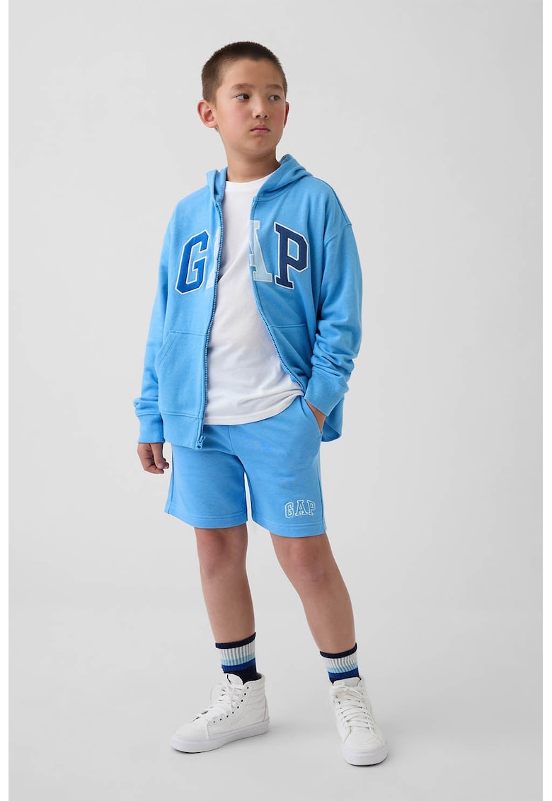 Pantaloni scurti cu logo - Albastru pastel
