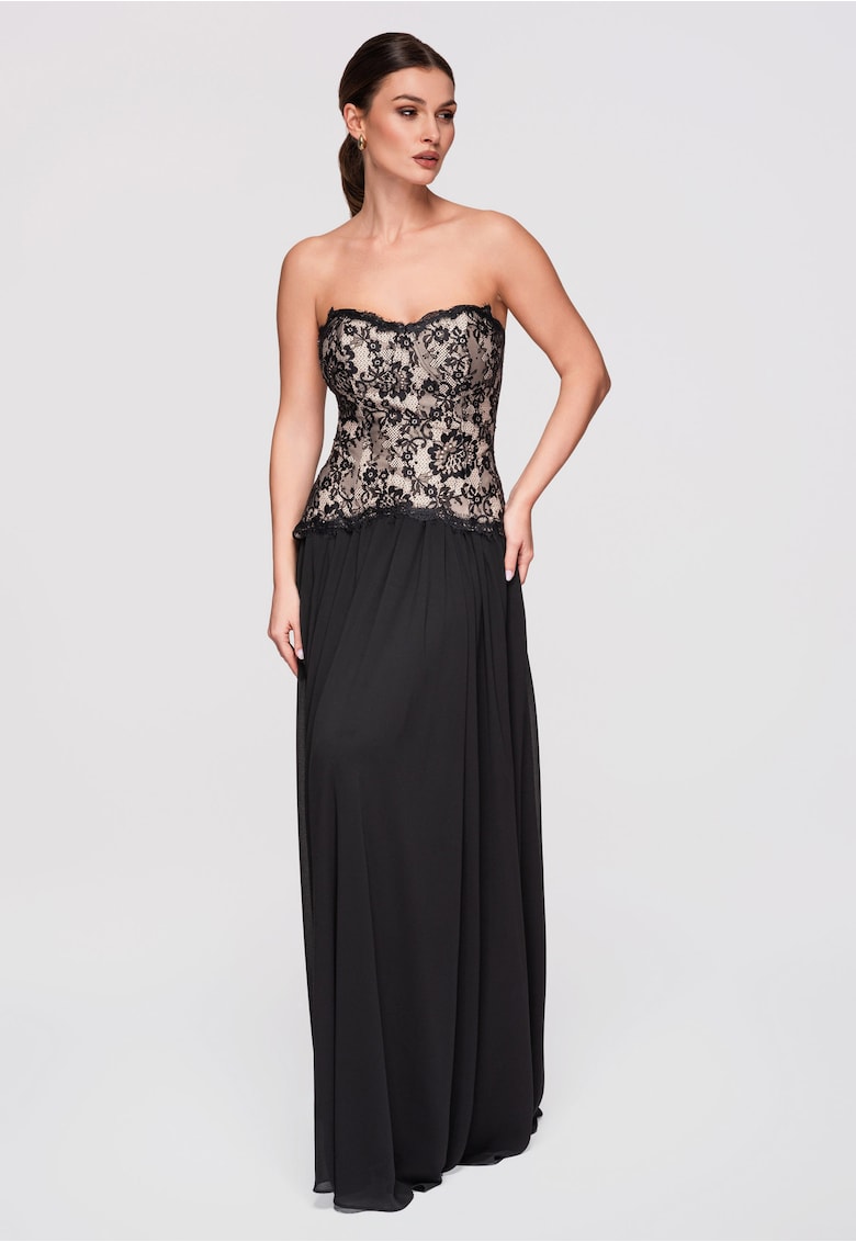 Rochie de seara maxi LA-OM-DLR306 - Negru