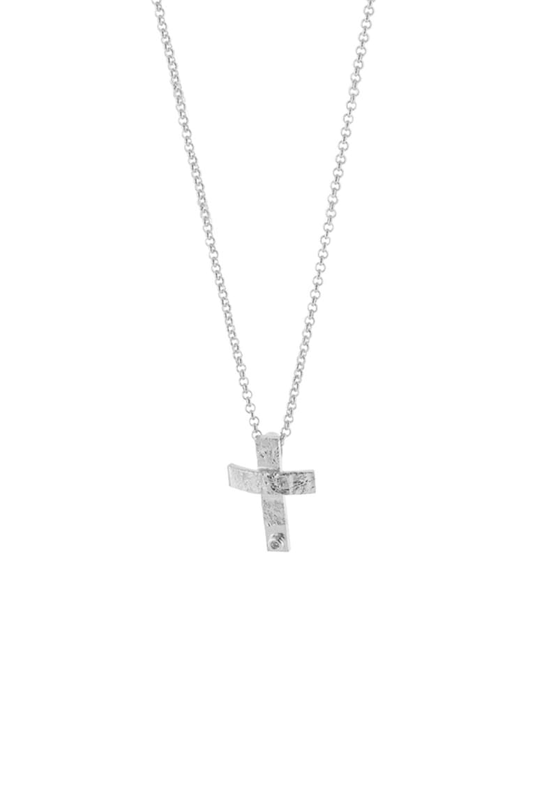 Colier din argint 925 cu pandantiv cu cruce Symbols - Argintiu