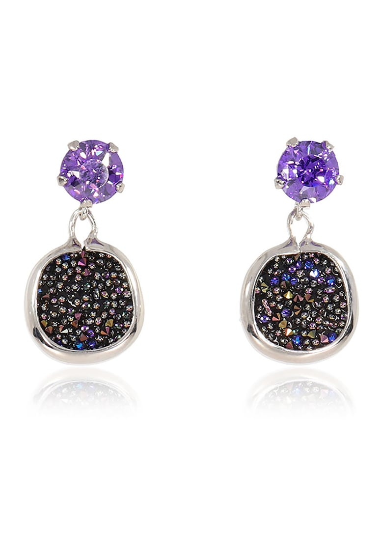 Cercei drop din argint 925 decorati cu zirconia Antoinette - Argintiu